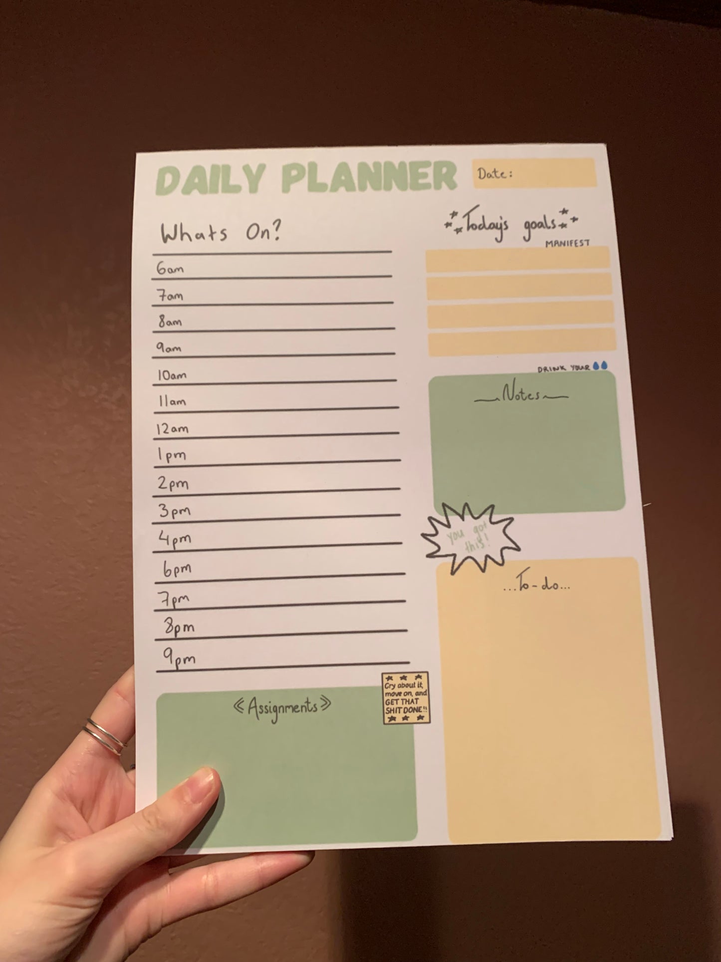 Daily planner