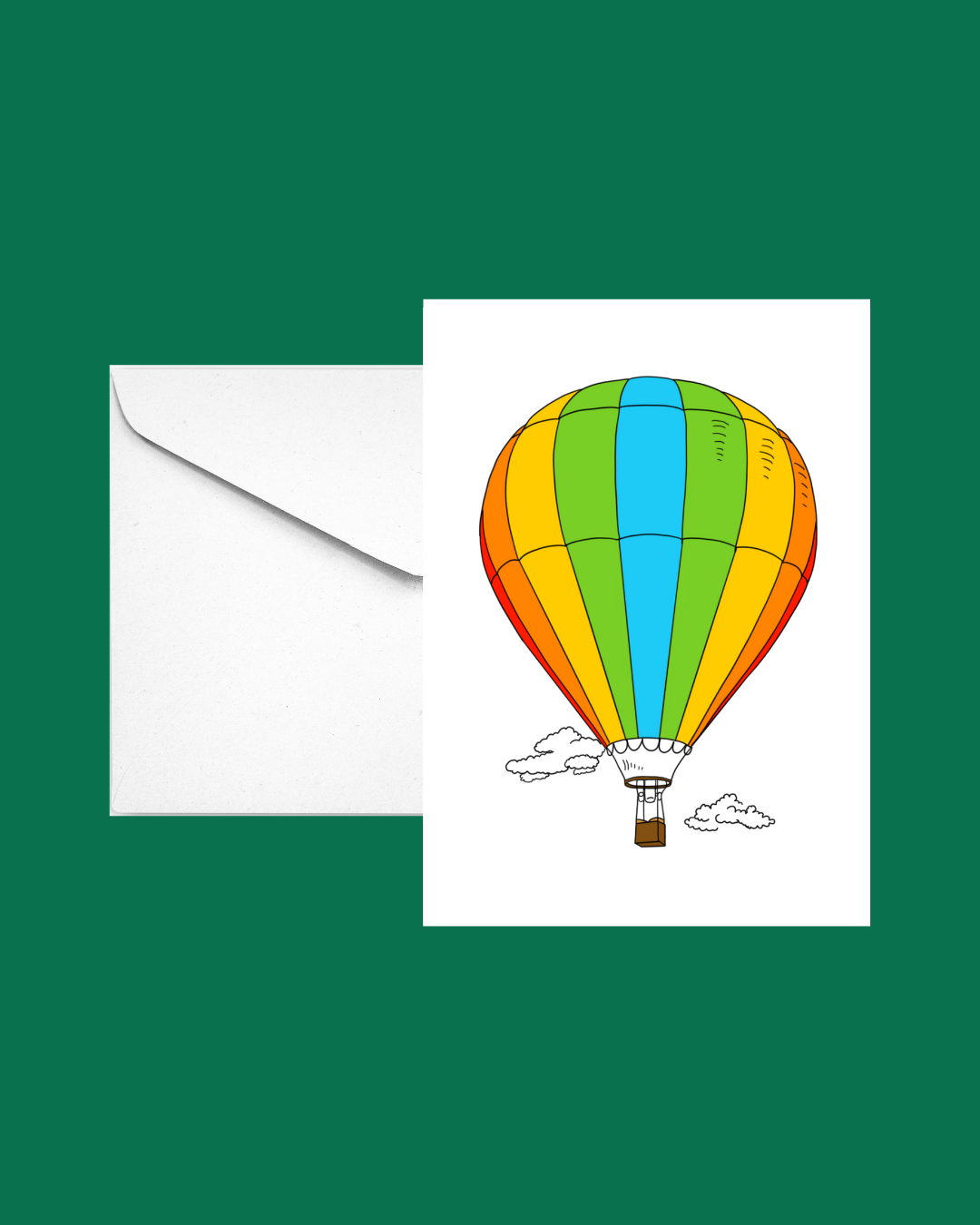 Hot air balloon card