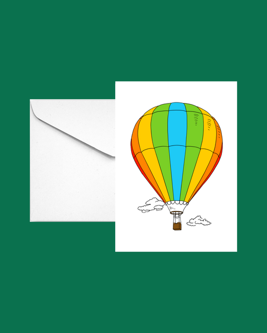 Hot air balloon card