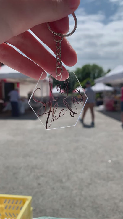 Slay the day keyring