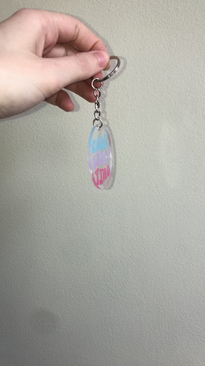 Good vibes only keyring